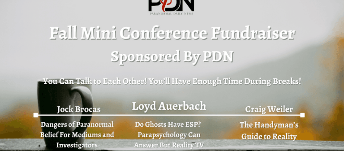 PDN Paranormal Mini Conference Fall 2022 Fundraiser cover